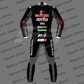 Maverick Vinales Aprilia British GP 2024 Motorcycle Race Leather Suit Back